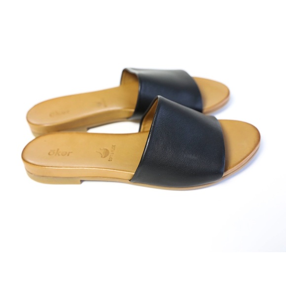 NWB Oker Sema sandals black beach resort summer womens 38 comfy soft flex shoes - Picture 4 of 9